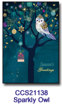 Sparkly Owl Charity Select Holiday Card